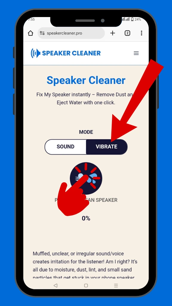 How to use Speaker cleaner - Step 04